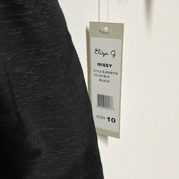 NWT ELIZA J BLACK SCALLOPED LACE BODICE DRESS SIZE 10 - Picture 11 of 11